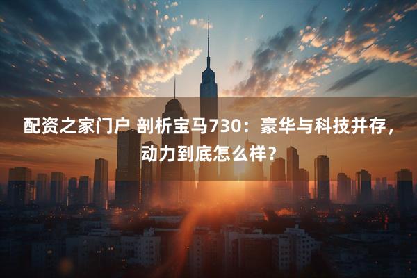 配资之家门户 剖析宝马730：豪华与科技并存，动力到底怎么样？